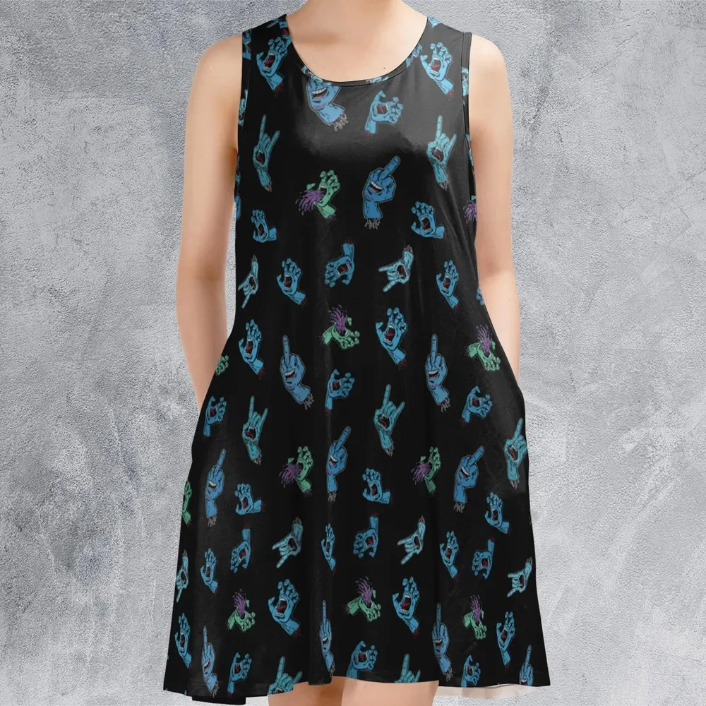 Santa Cruz Screaming Hand Sleeveless Dress - 2