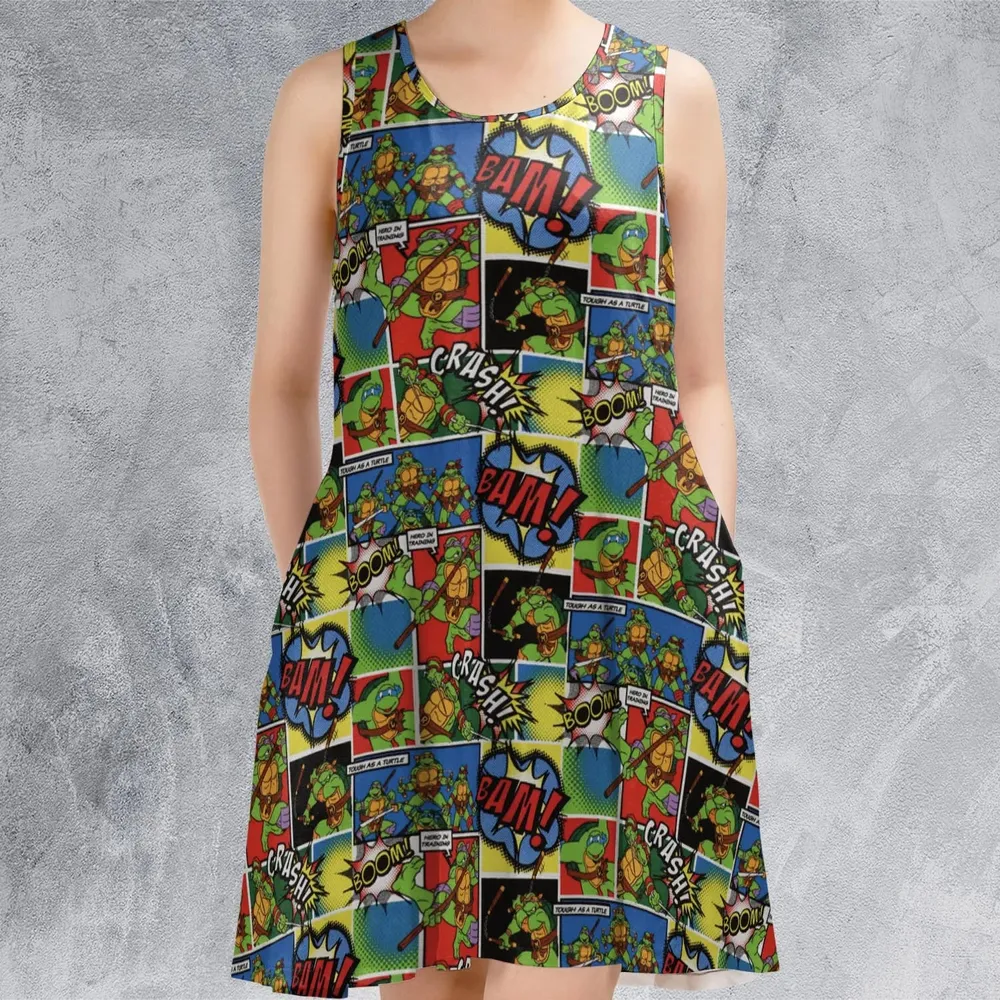 Teenage Mutant Ninja Turtles Comic Sleeveless Dress - 2