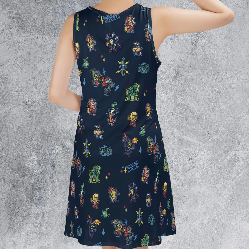 Masters Of The Universe Funny Pattern Sleeveless Dress - 3