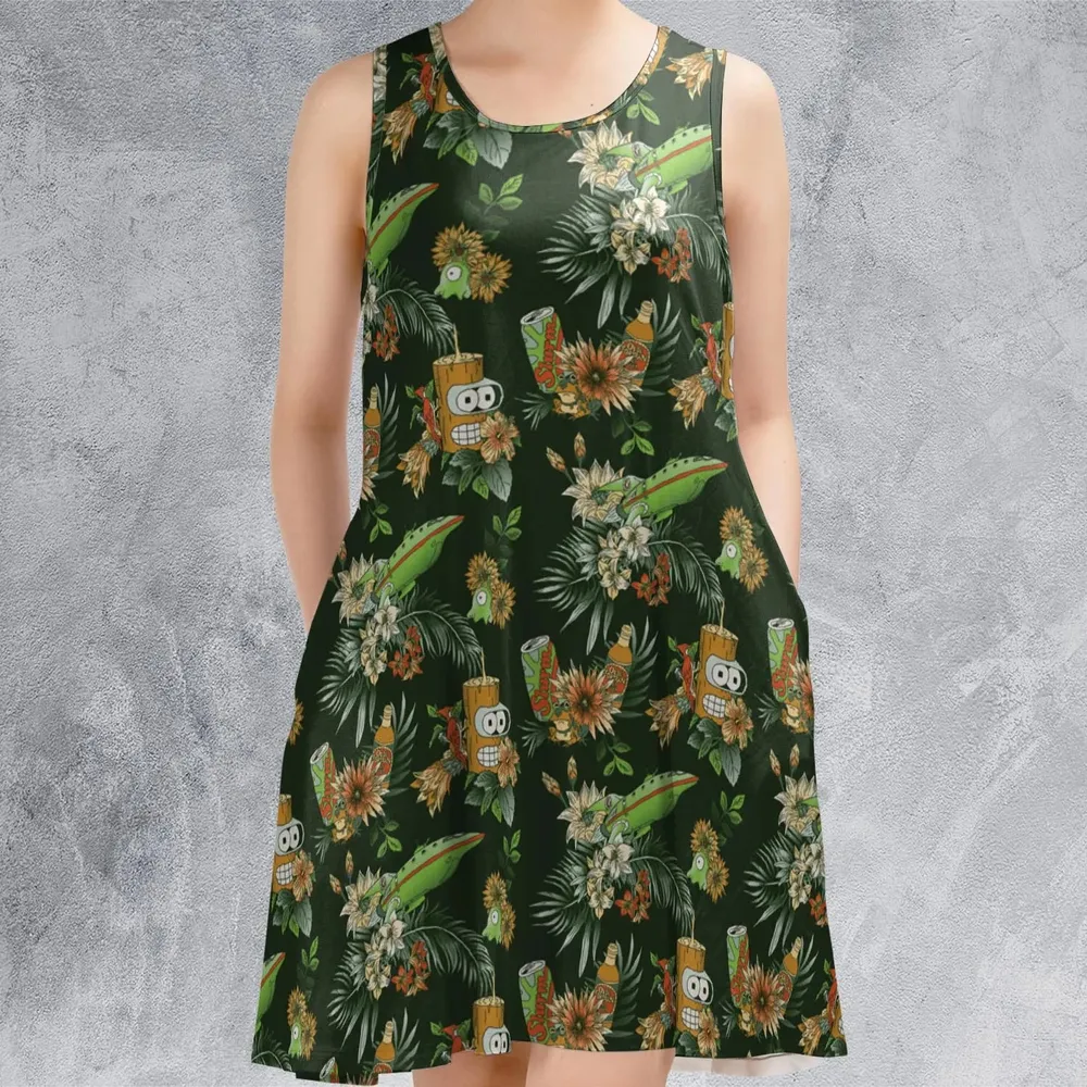 The Year 3000 Bender Futurama Sleeveless Dress - 2
