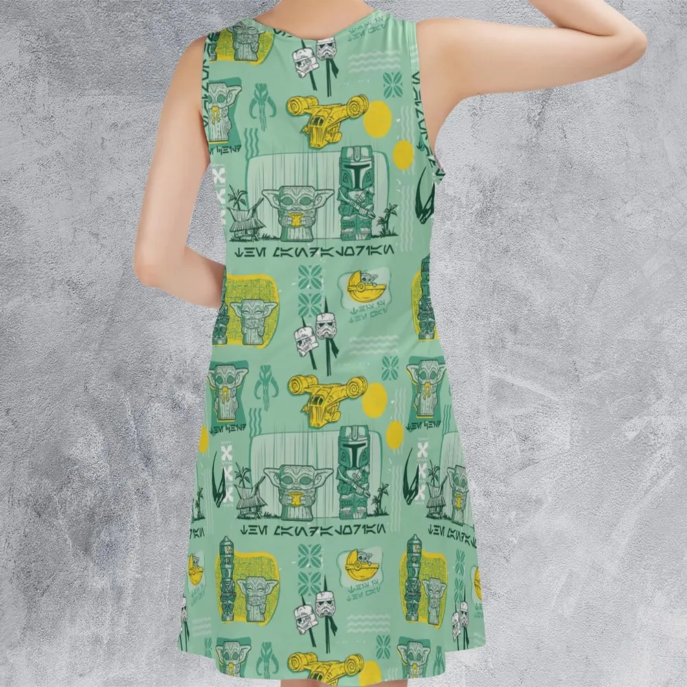 The Mandalorian Star Wars Aloha Sleeveless Dress - 3