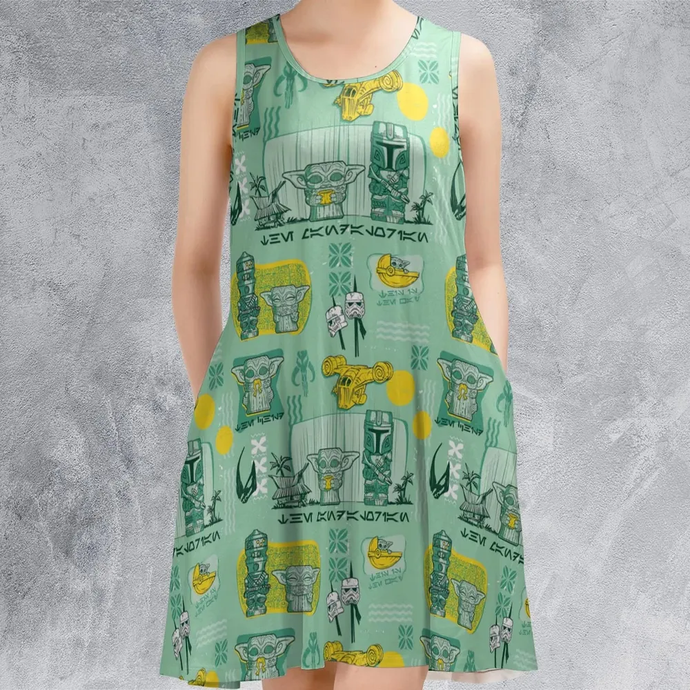 The Mandalorian Star Wars Aloha Sleeveless Dress - 2