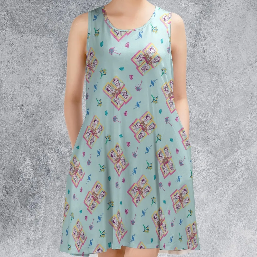 Golden Girls Patterned Sleeveless Dress - 2