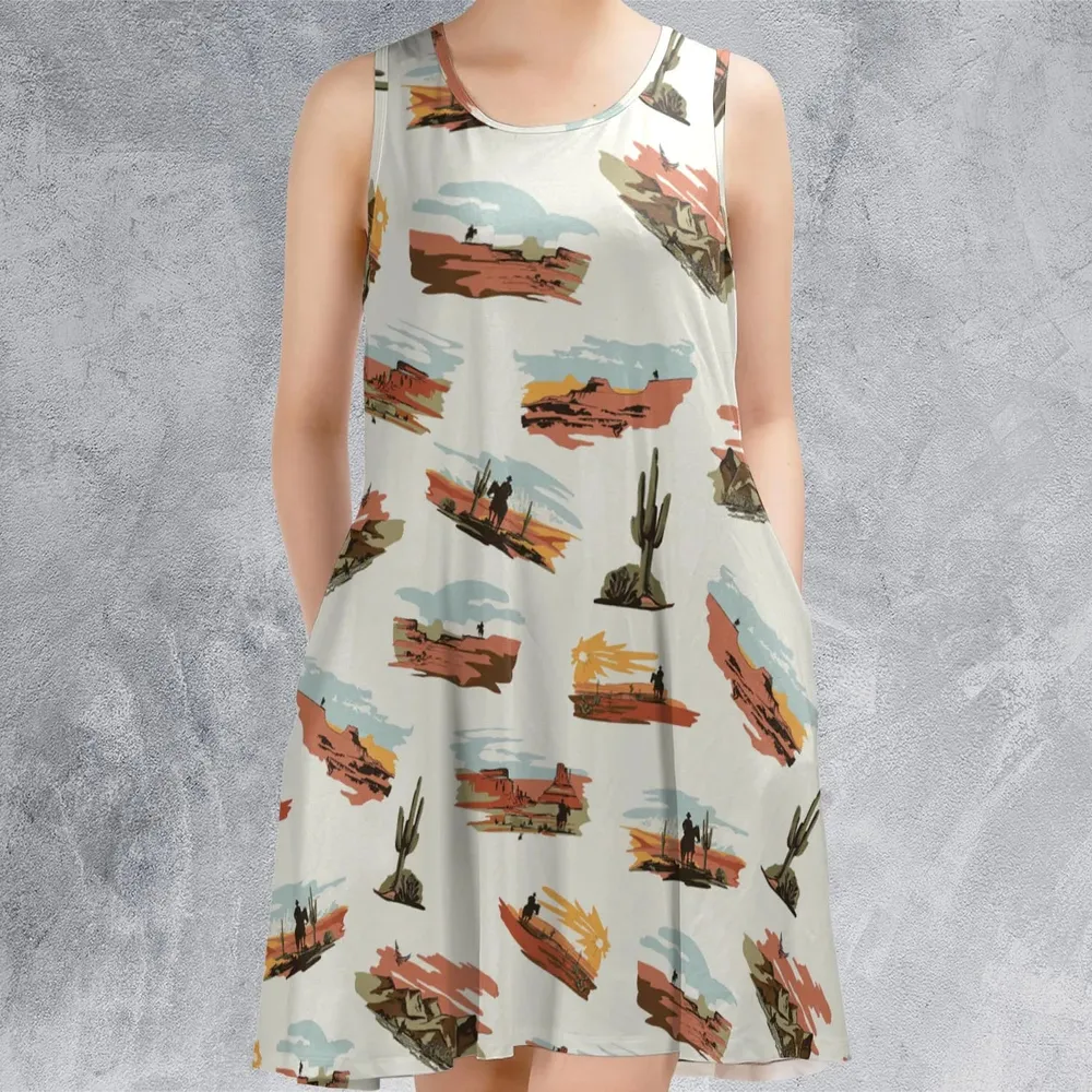 Wild West John Wayne Sleeveless Dress - 2