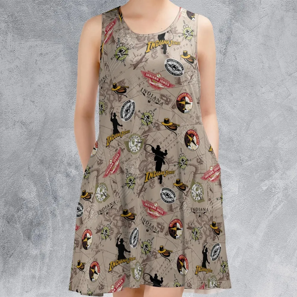 Indiana Jones Patterns Sleeveless Dress - 2