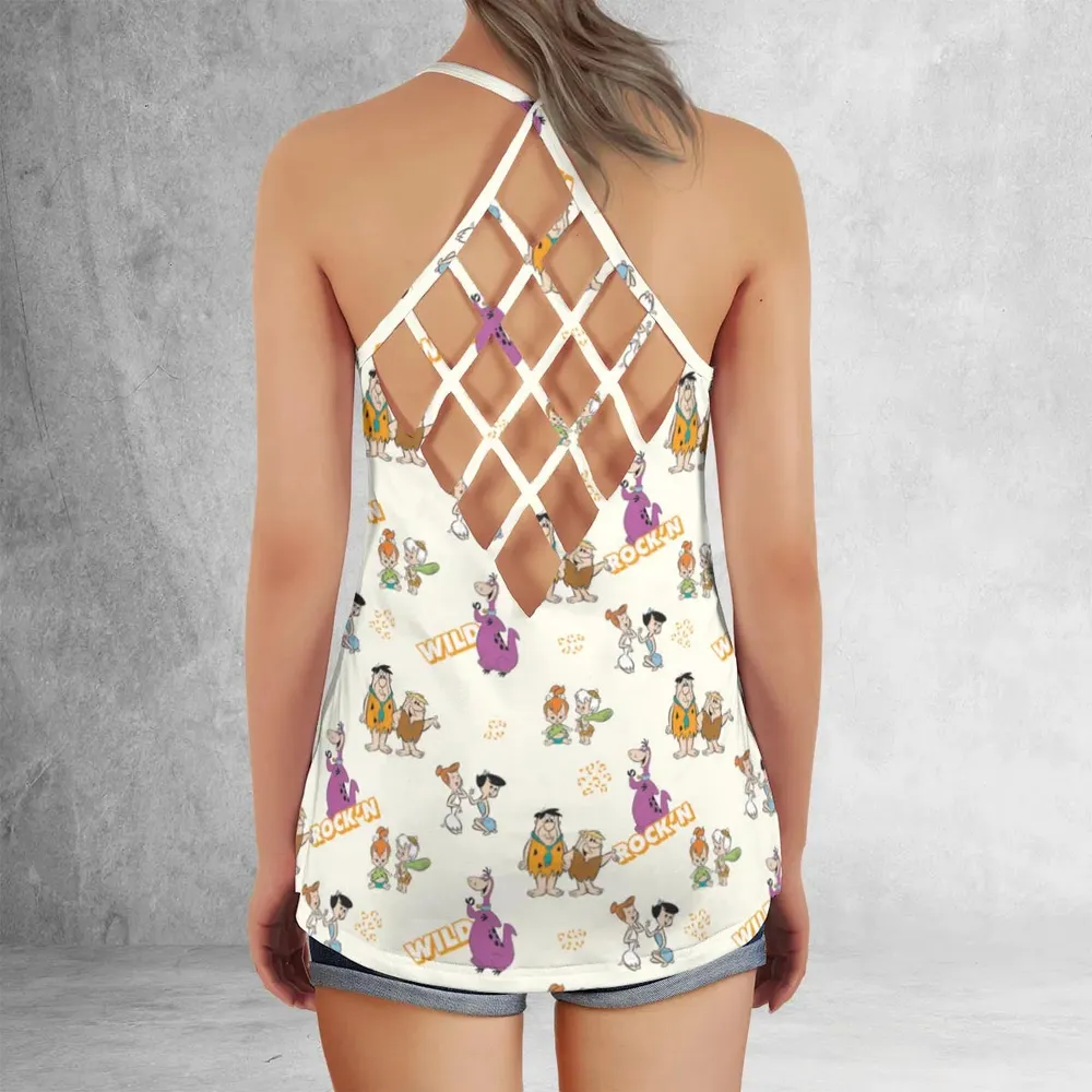 Rock'n The Flintstones Criss Cross Tank Top - 3