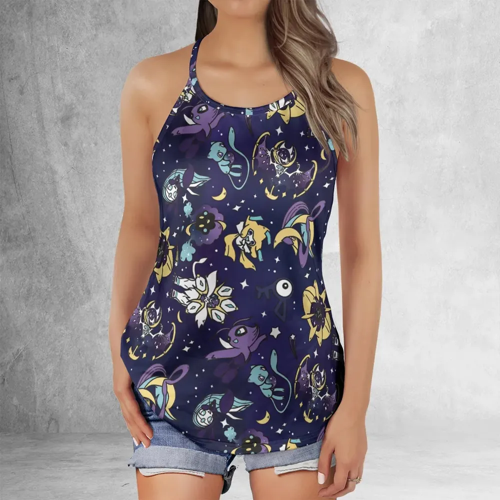 Galaxy Mew Psychic Type Pokemon Criss Cross Tank Top - 2
