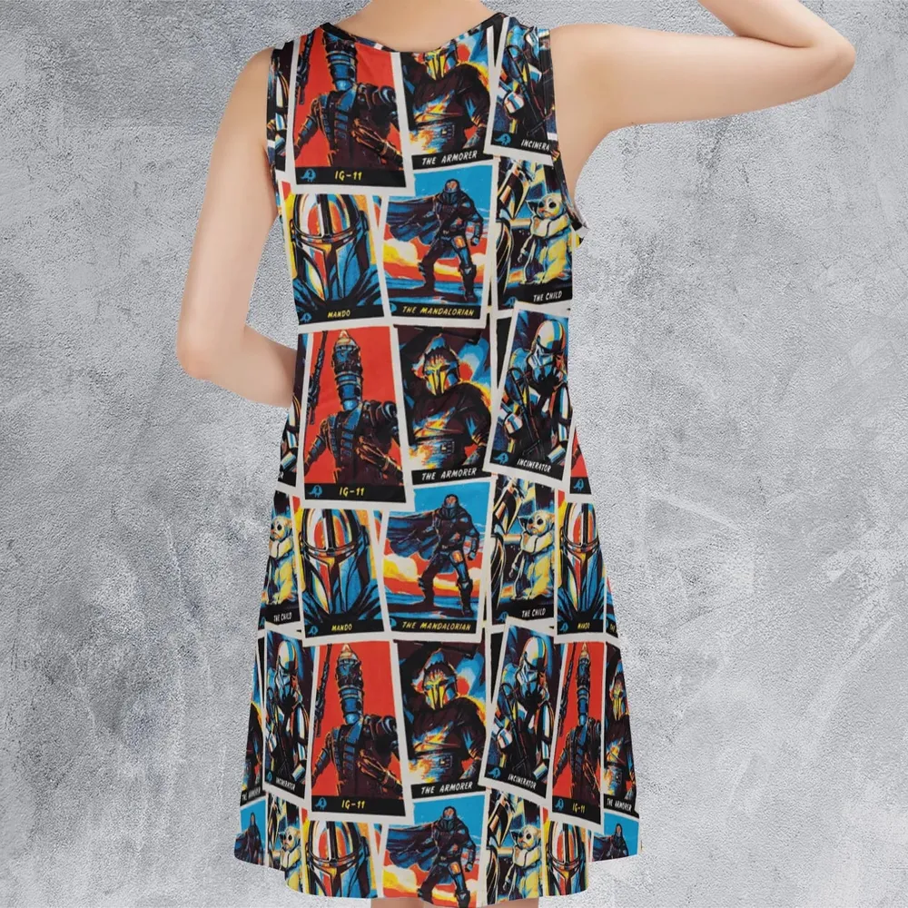 This Is The Way The Mando Pattern Sleeveless Dress - 3