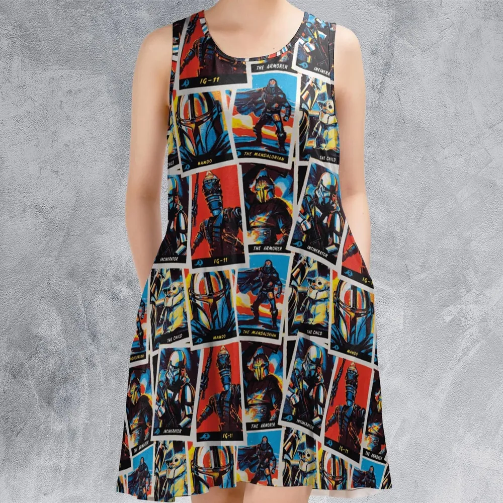 This Is The Way The Mando Pattern Sleeveless Dress - 2