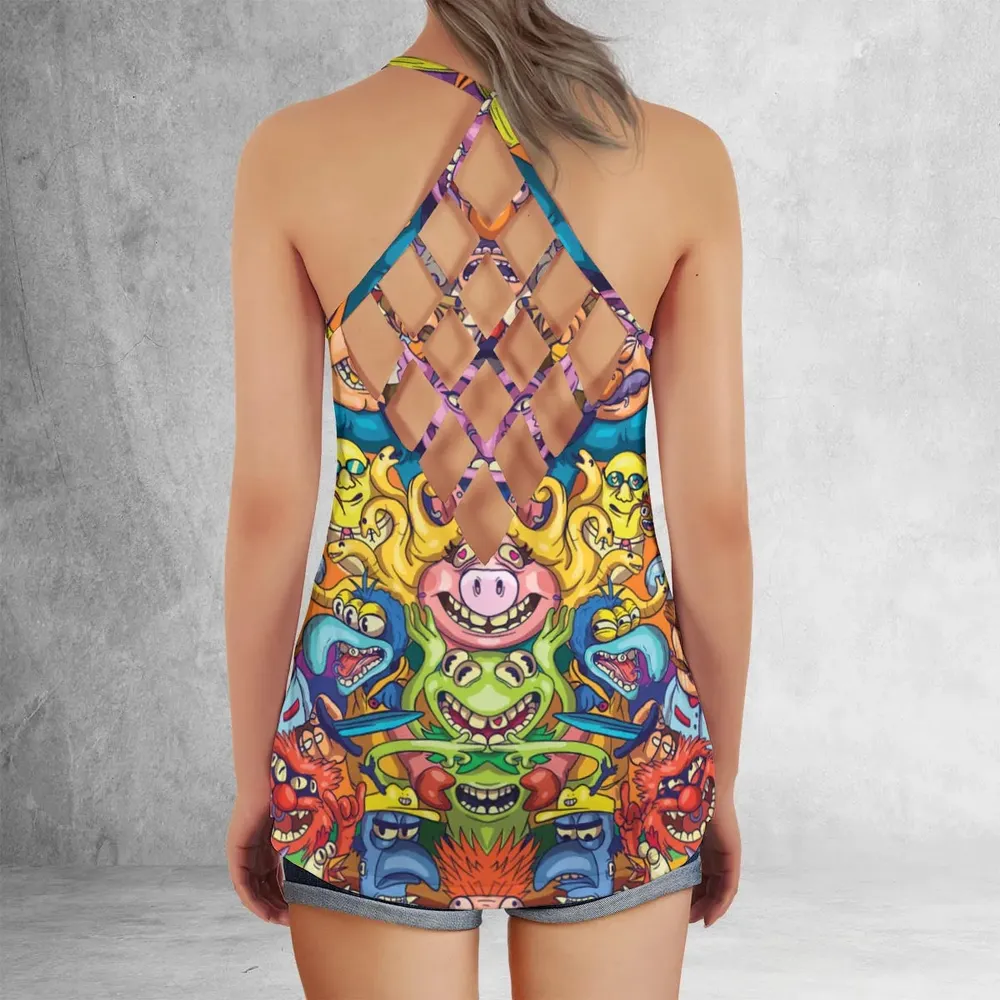 Monster Muppets The Muppets Characters Criss Cross Tank Top - 3