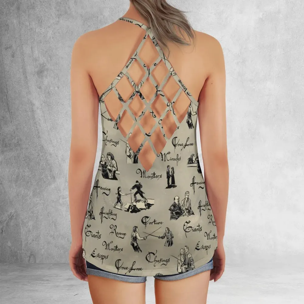 Hencing Fighting The Princess Bride Criss Cross Tank Top - 3