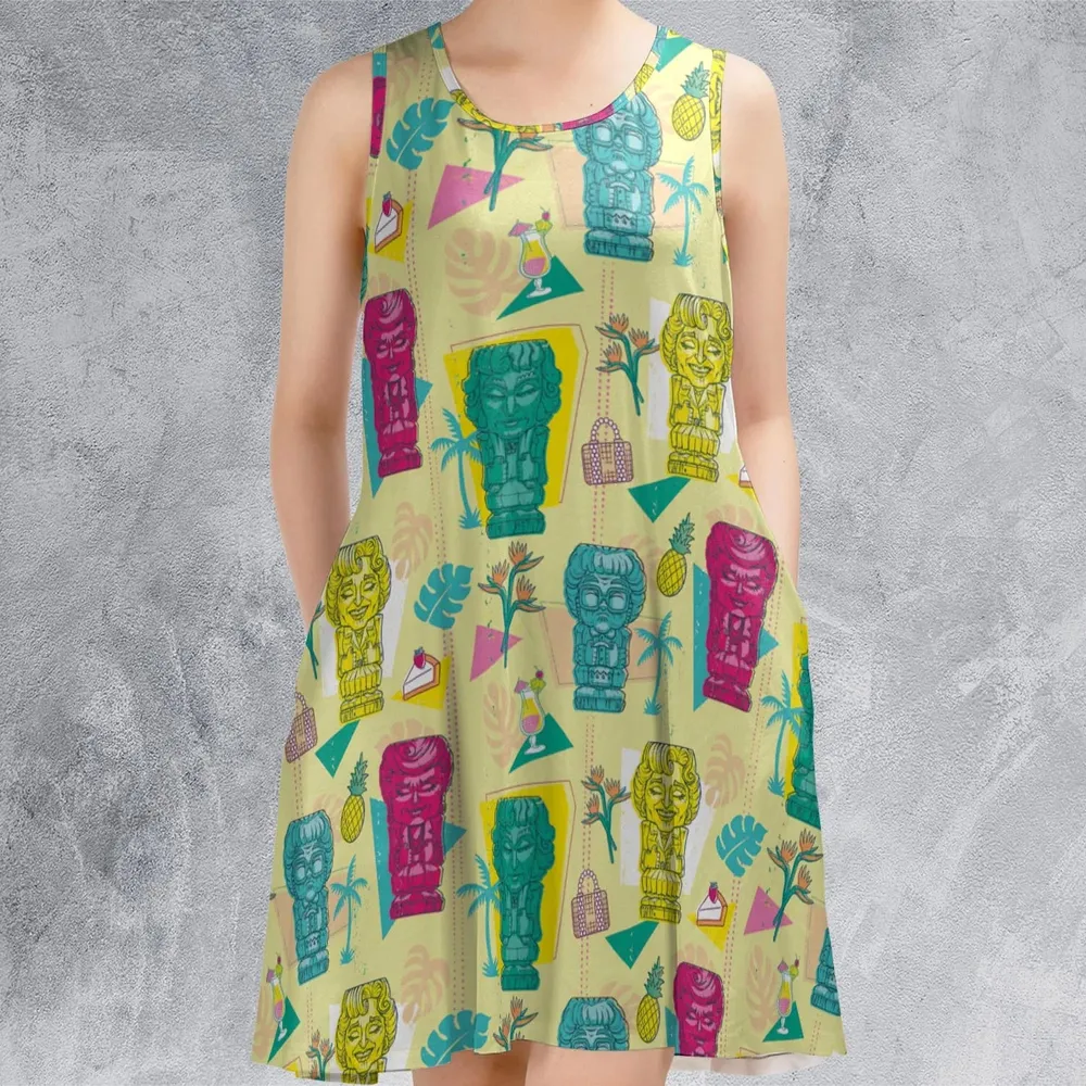 Golden Girls Tiki Shack Aloha Sleeveless Dress - 2