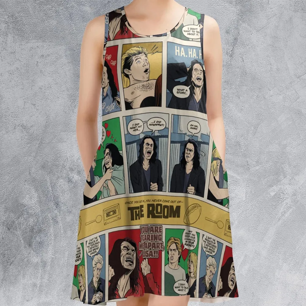 The Room Comic Style Sleeveless Dress - 2
