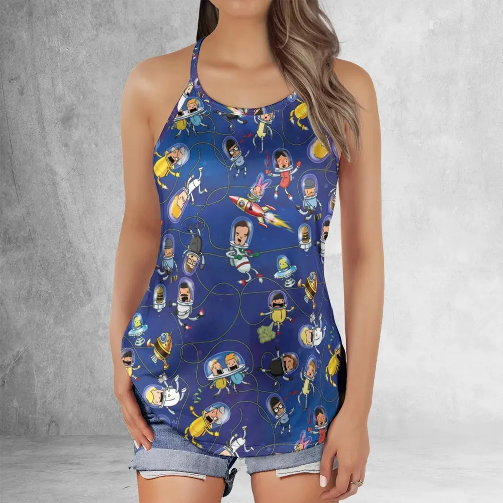 Outer Space Bob's Burgers Criss Cross Tank Top - 2