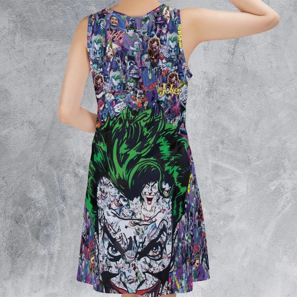 Joker The Most Favourite Characters Pattern Sleeveless Dress - 3