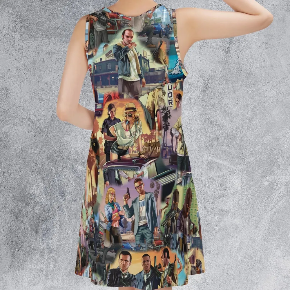 GTA Grand Theft Auto Scenes Sleeveless Dress - 3