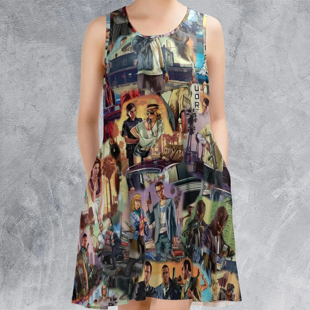 GTA Grand Theft Auto Scenes Sleeveless Dress - 2