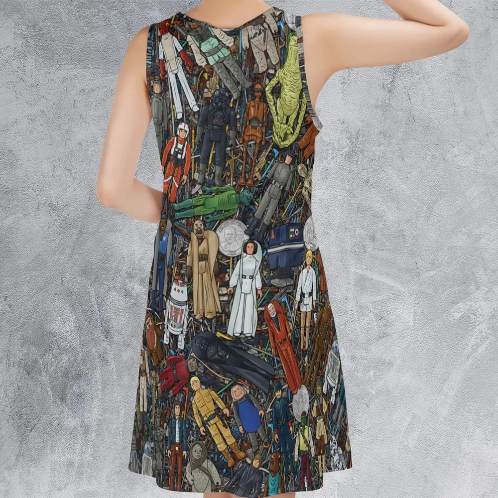 Star Wars Characters Figures Sleeveless Dress - 3