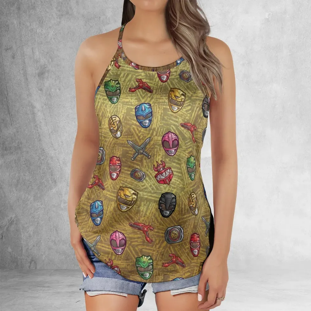Power Team Mighty Morphin Power Rangers Criss Cross Tank Top - 2