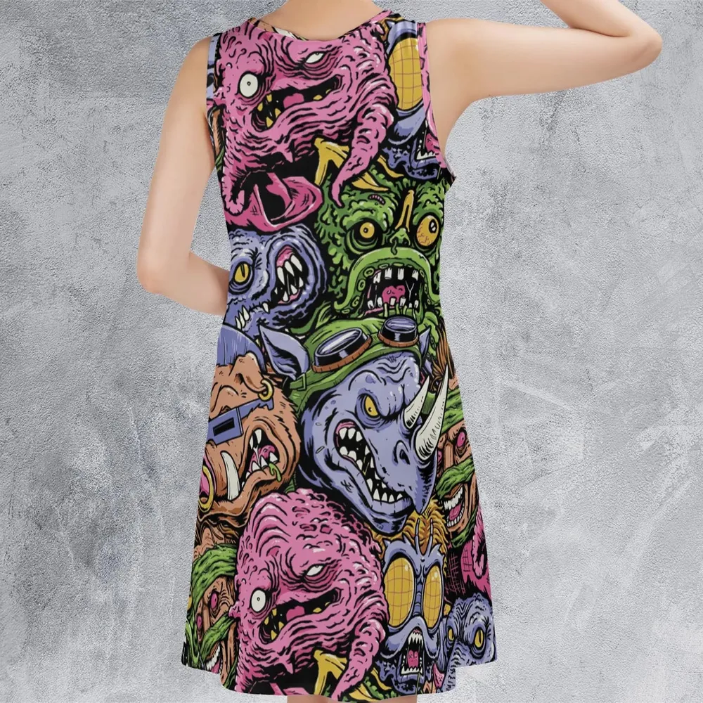 Nostalgic Villains Teenage Mutant Ninja Turtles Sleeveless Dress - 3