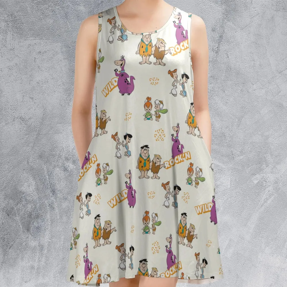 Rock'n The Flintstones Sleeveless Dress - 2