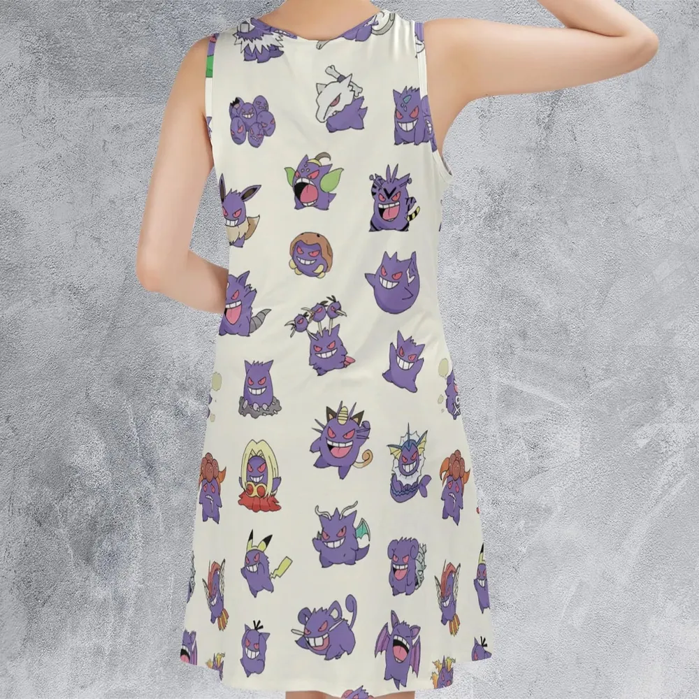 Gengar Cosplay Pokemon Sleeveless Dress - 3