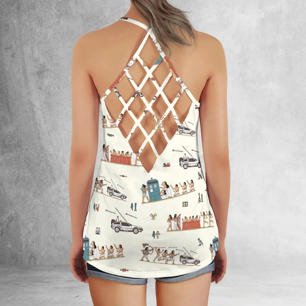 Lost In Egypt Criss Cross Tank Top - 3
