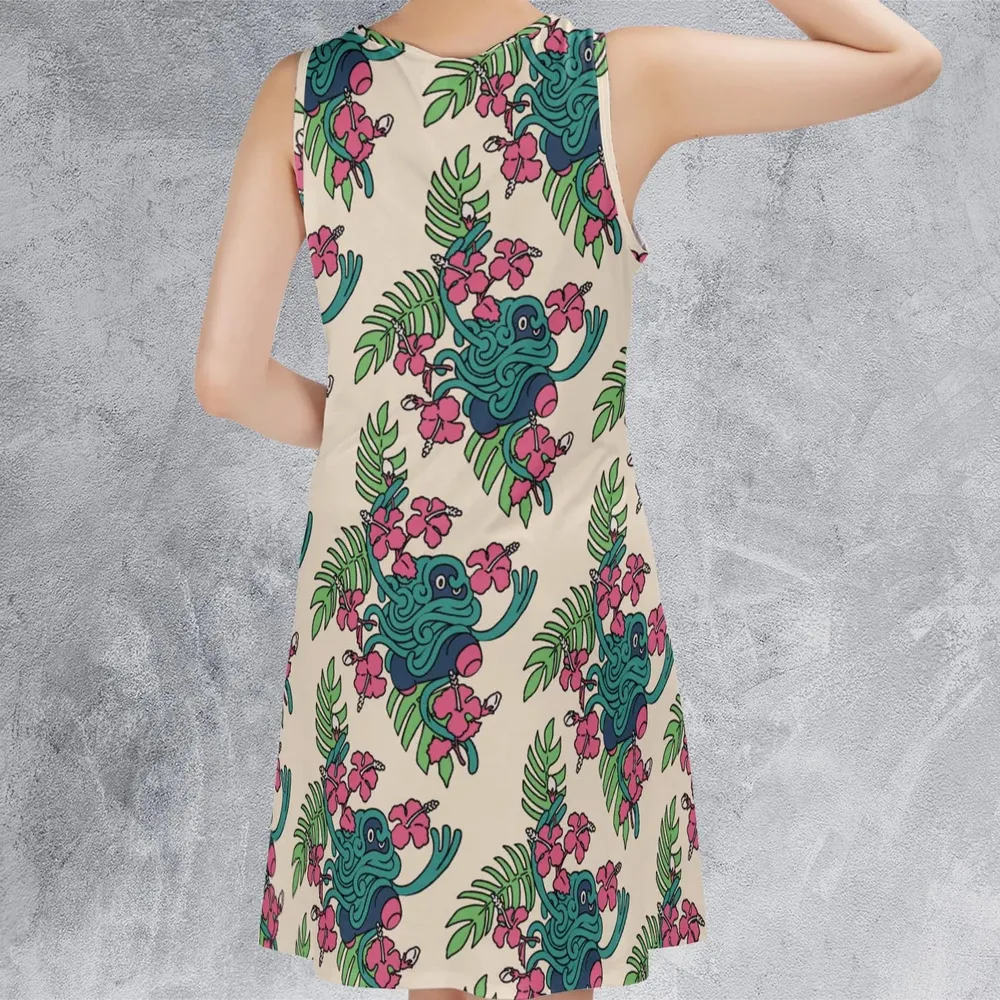 Tropical Tangrowth Pokemon Sleeveless Dress - 3
