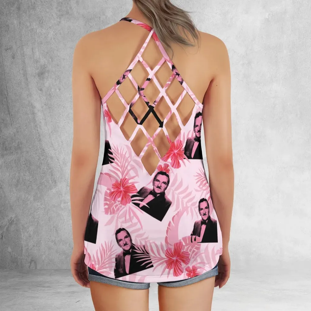The Andy Griffith Show Pink Pattern Criss Cross Tank Top - 3