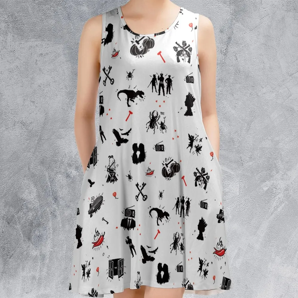 Legandary Bands Mashup Sleeveless Dress - 2