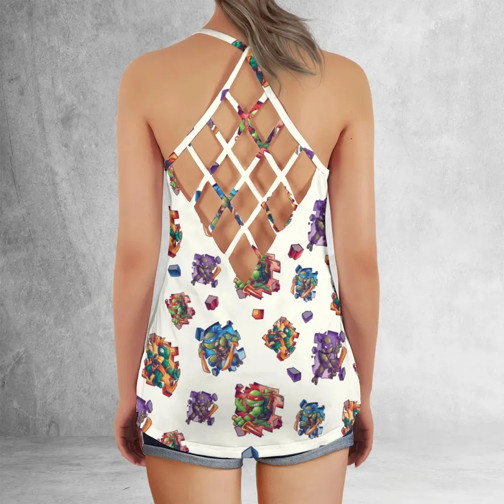 TMNT Break The Wall Criss Cross Tank Top - 3