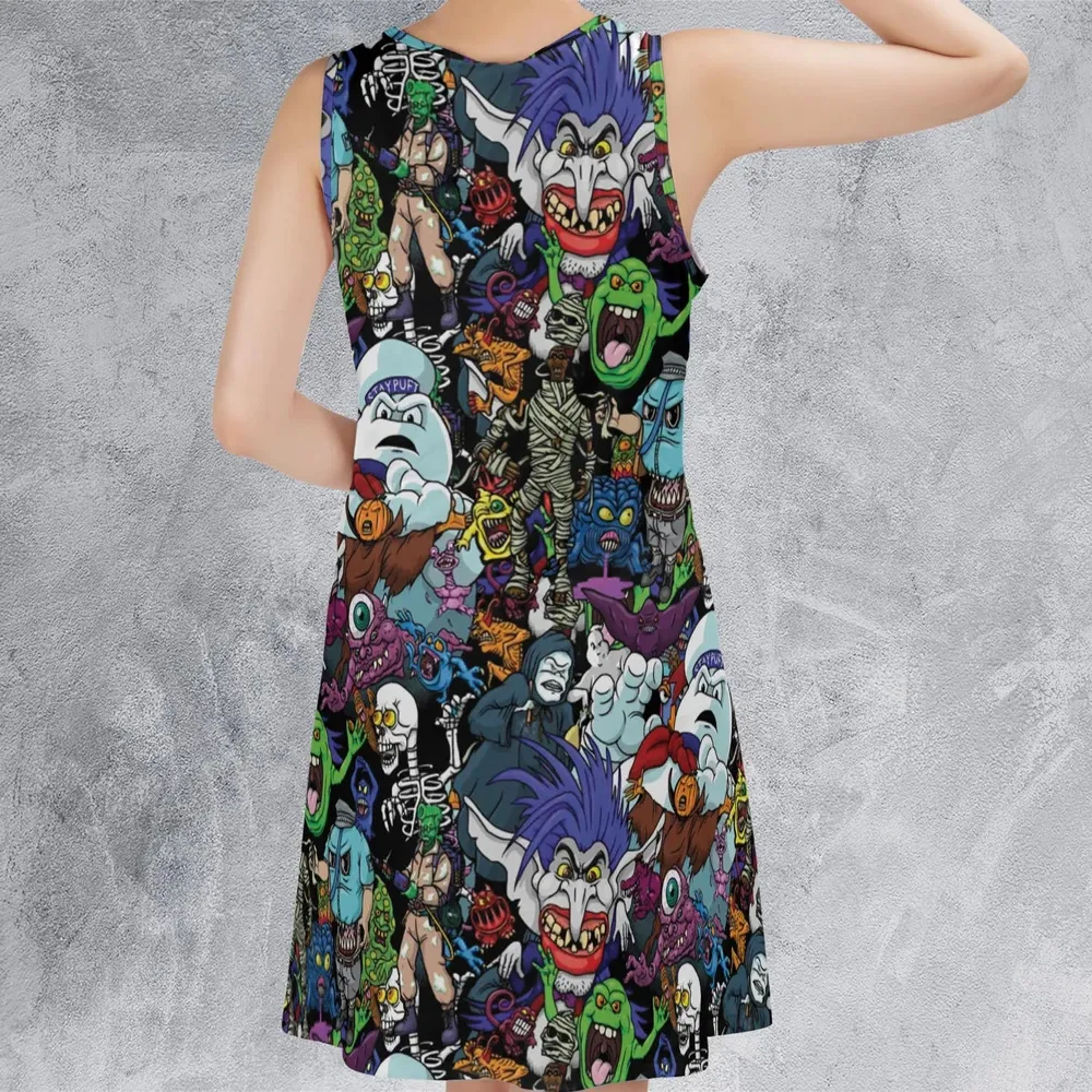 I Ain't Afraid Of No Ghosts Sleeveless Dress - 3