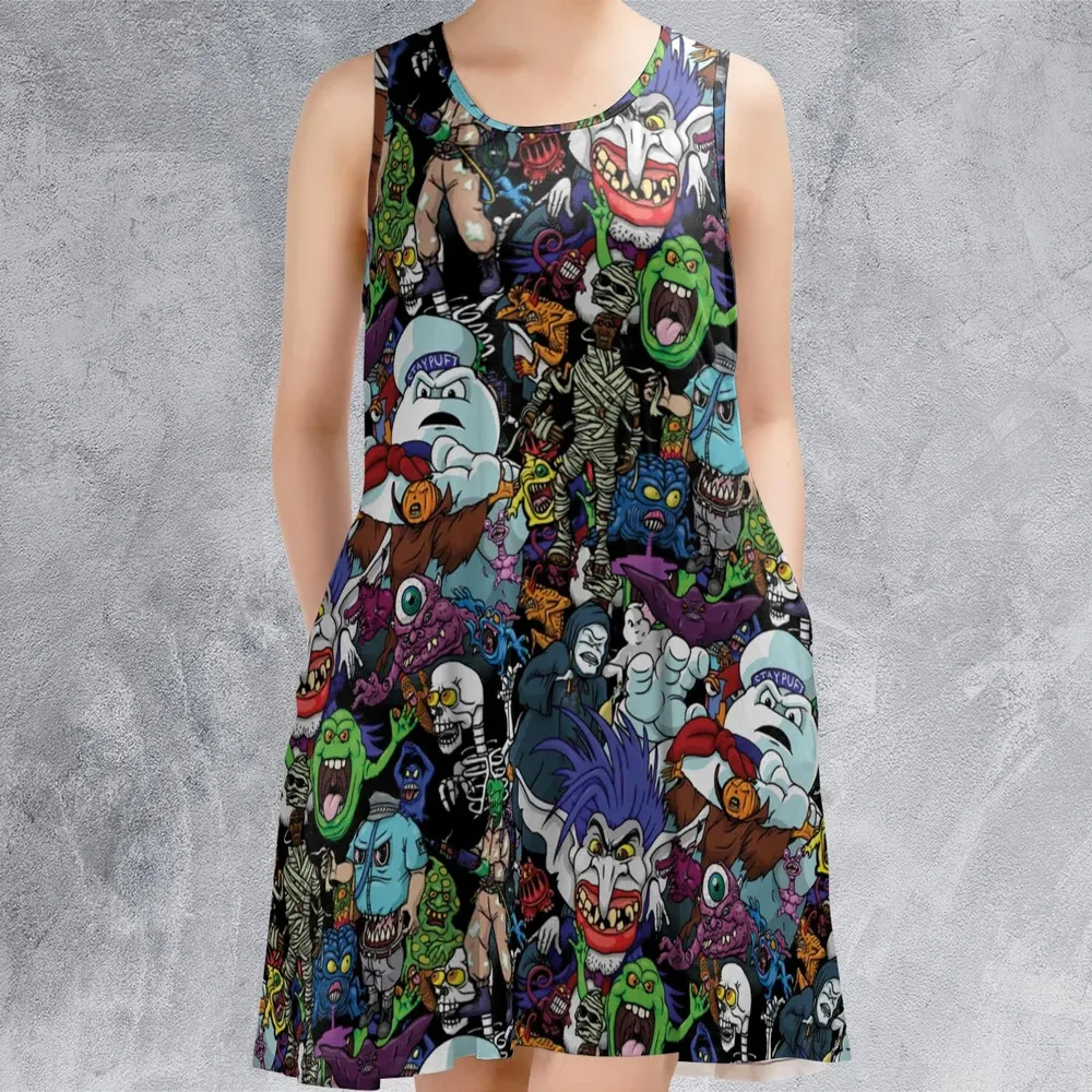 I Ain't Afraid Of No Ghosts Sleeveless Dress - 2