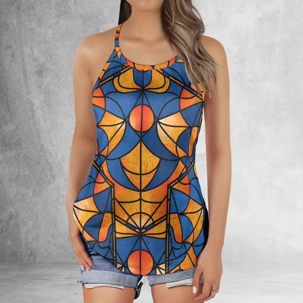 Stained Glass Star Trek Criss Cross Tank Top - 2