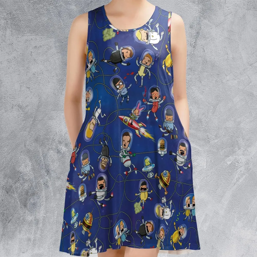 Outer Space Bob's Burgers Sleeveless Dress - 2