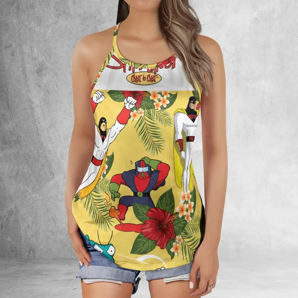 Space Ghost Coast to Coast Characters Criss Cross Tank Top - 2