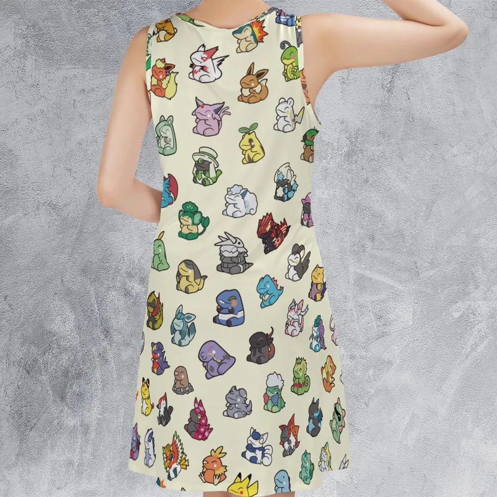 Pokemon In Substitute Style Sleeveless Dress - 3