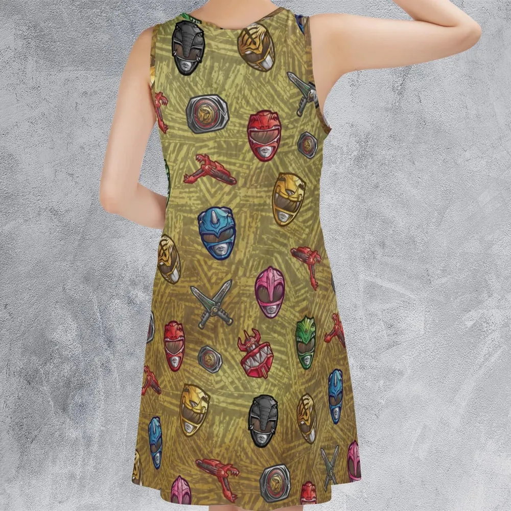 Power Team Mighty Morphin Power Rangers Sleeveless Dress - 3