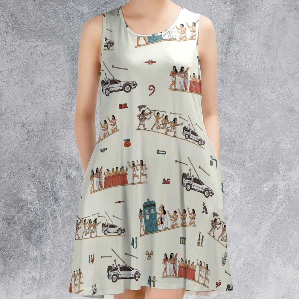 Lost In Egypt Sleeveless Dress - 2