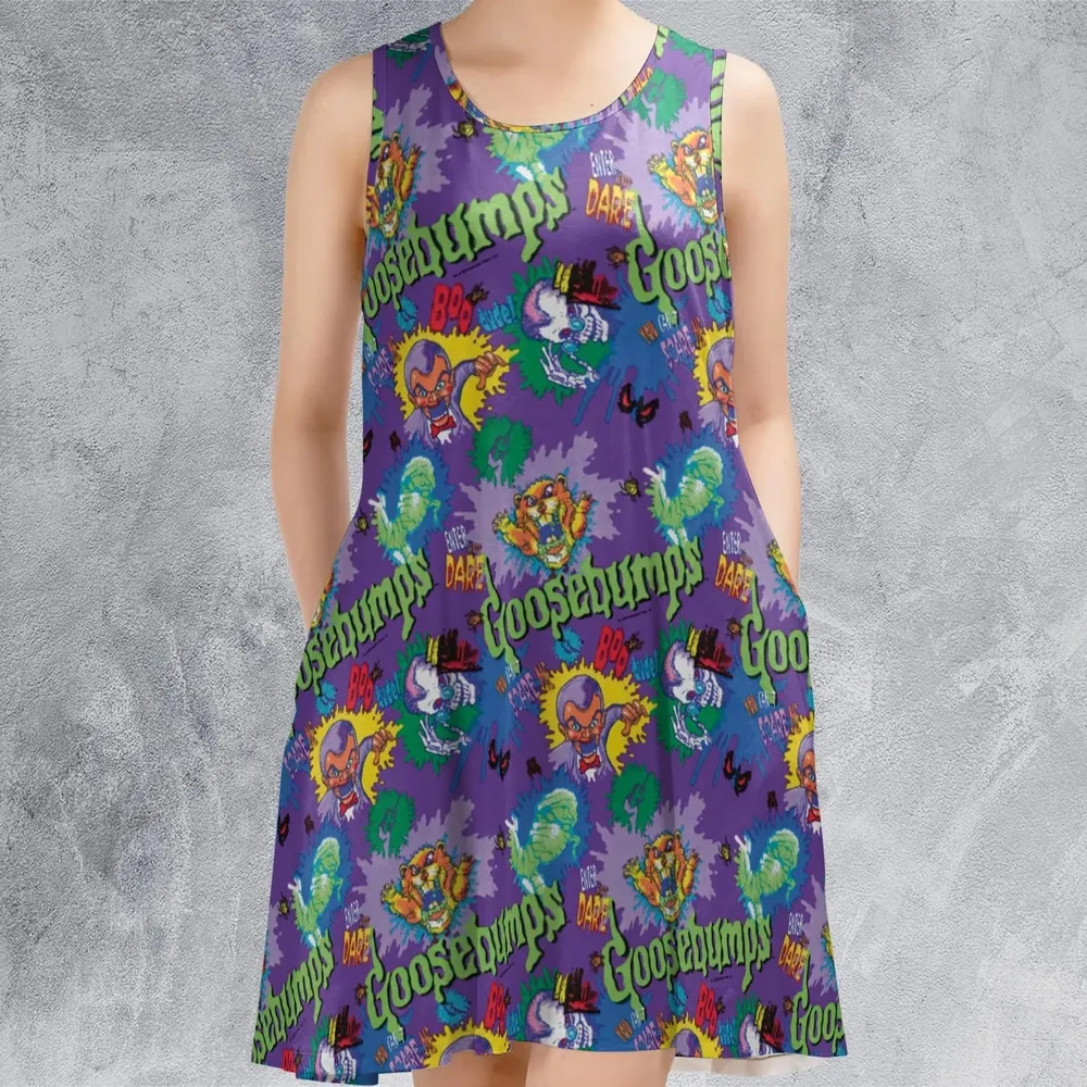You Can't Scare Me Goosebumps Sleeveless Dress - 2