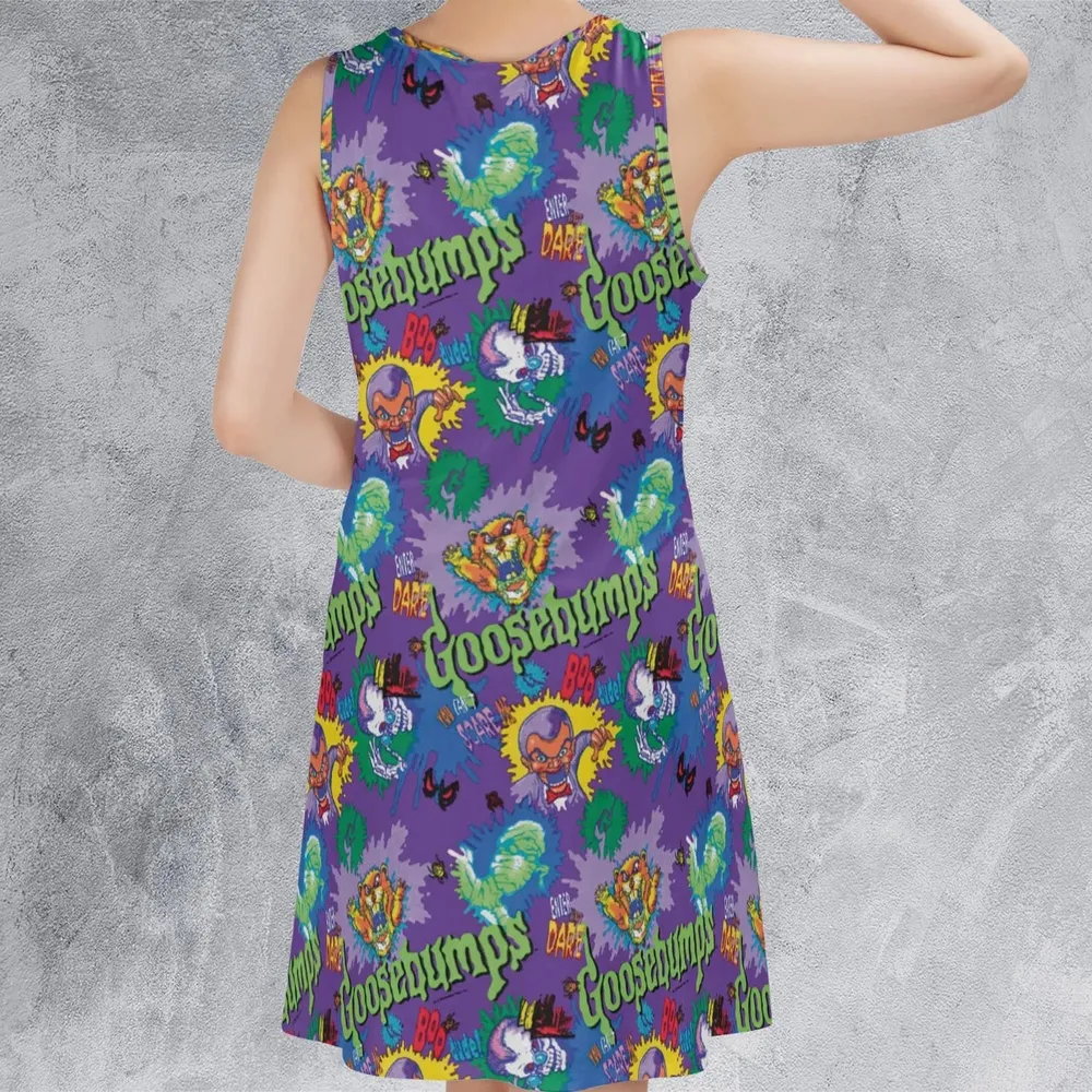 You Can't Scare Me Goosebumps Sleeveless Dress - 3