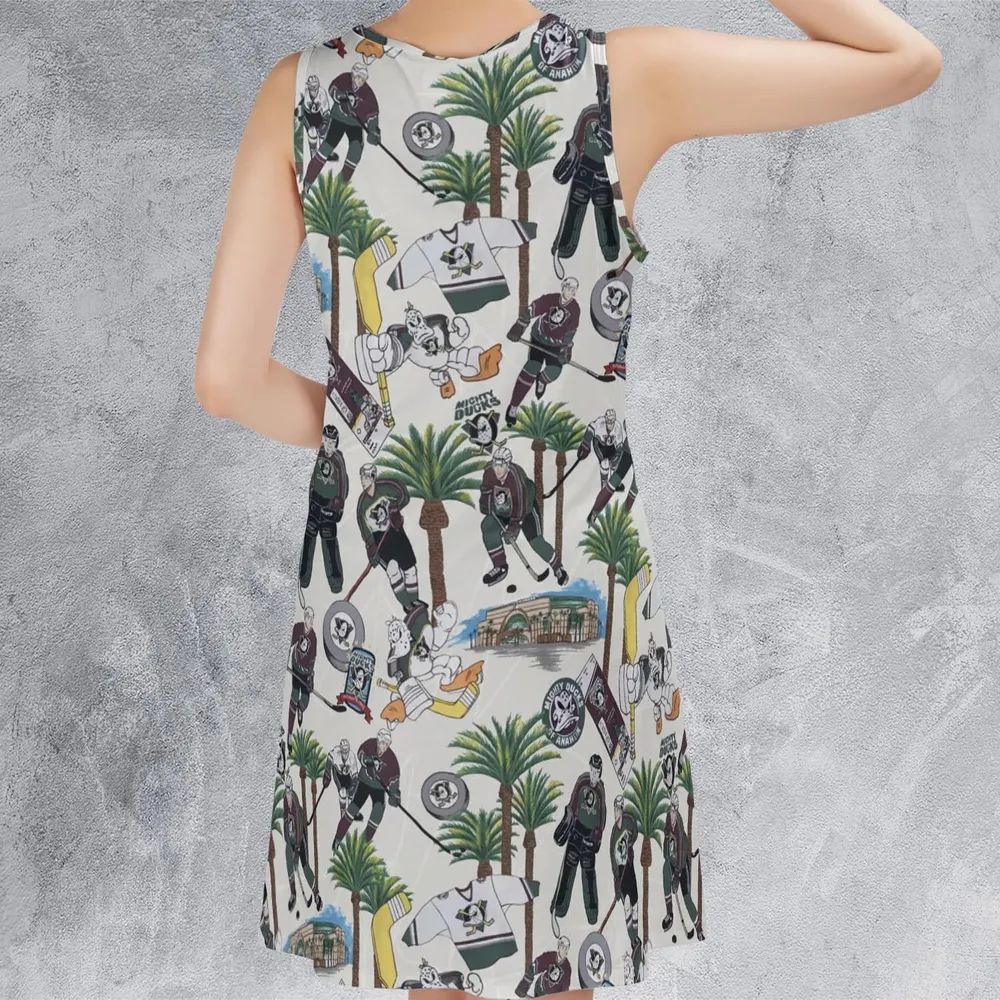 Hockey Mighty Ducks Players Sleeveless Dress - 3