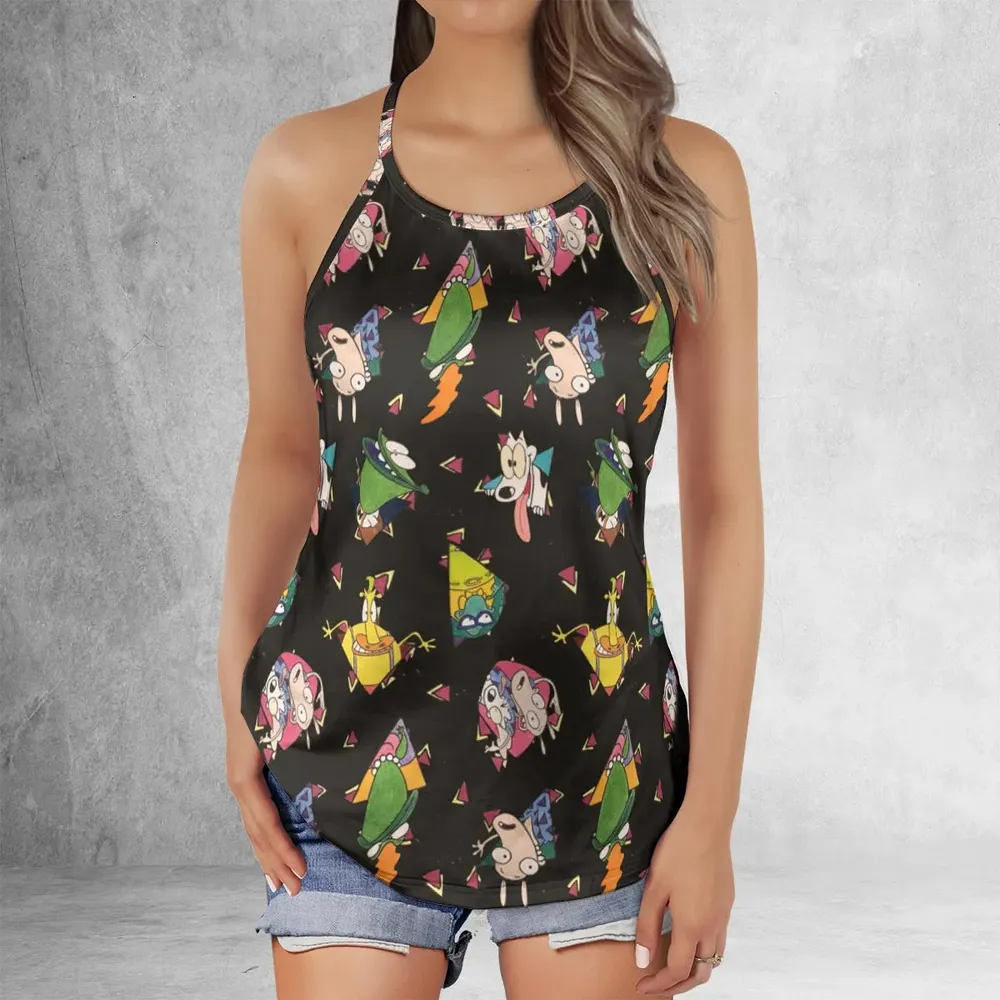 Rocko's Modern Life Pattern Criss Cross Tank Top - 2