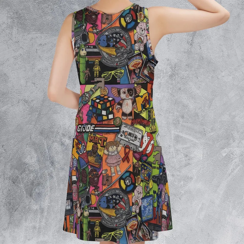 The 1980's. The Decade Of Greed Sleeveless Dress - 3