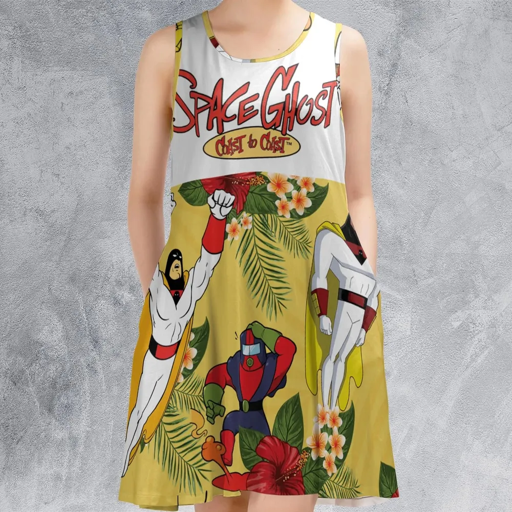Space Ghost Coast to Coast Characters Sleeveless Dress - 2