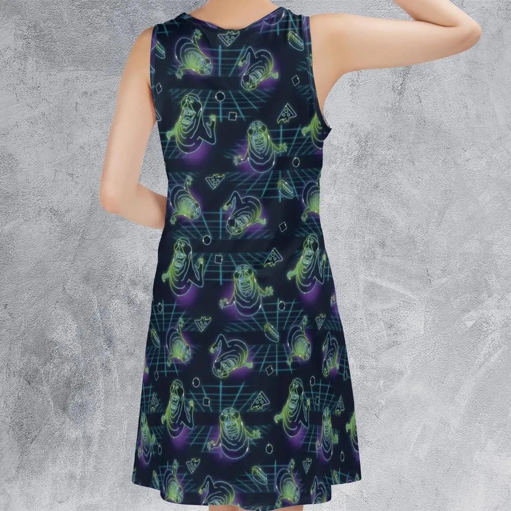 The Real Ghostbusters Slimer Classics Retro Sleeveless Dress - 3