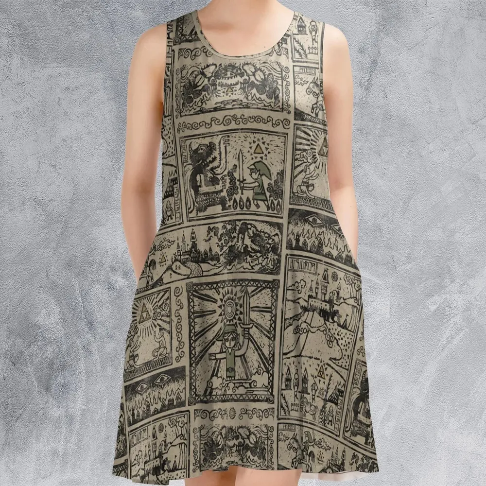 Zelda Story Of The Hero Time Legend Sleeveless Dress - 2