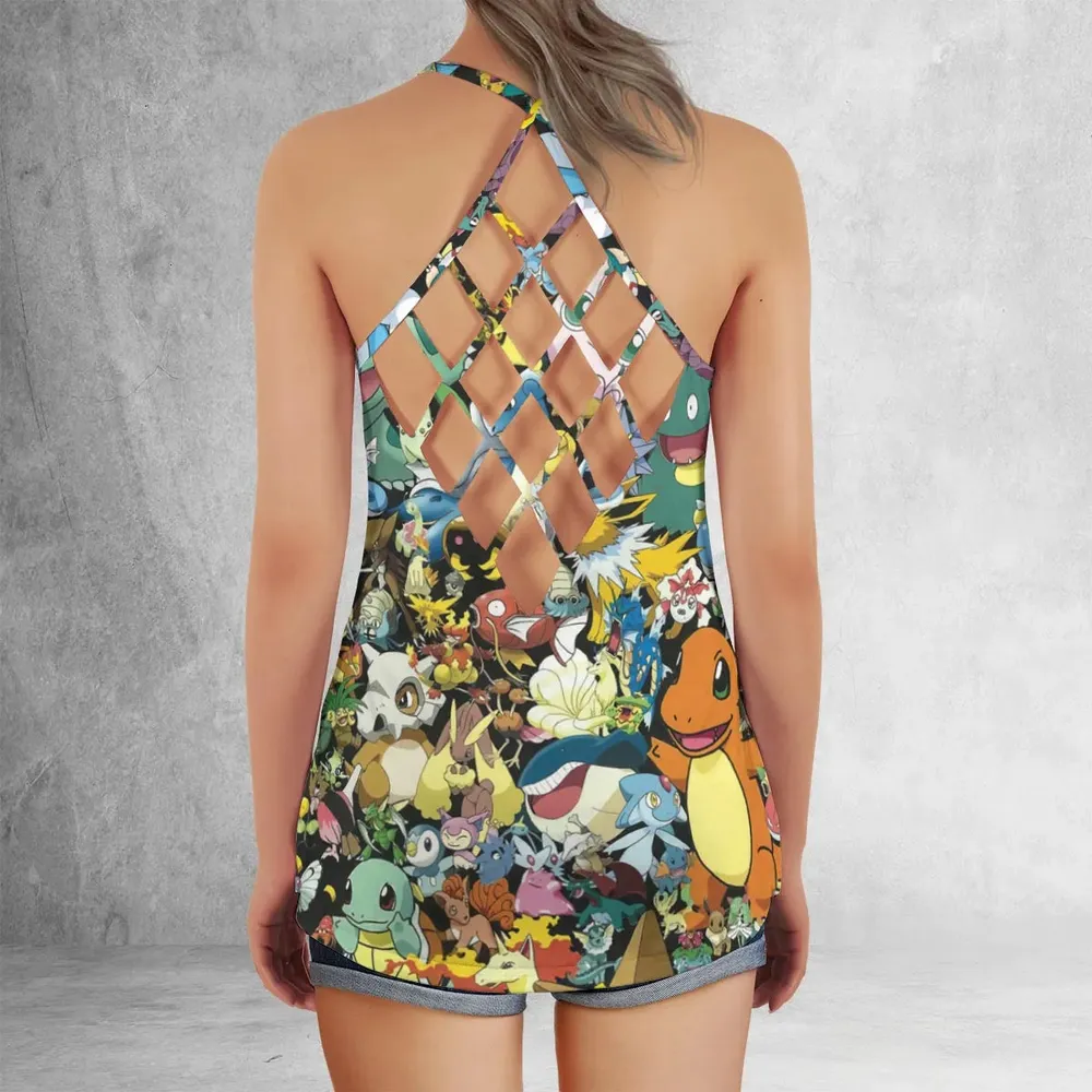 Gotta Catch 'em all Pokemon Criss Cross Tank Top - 3