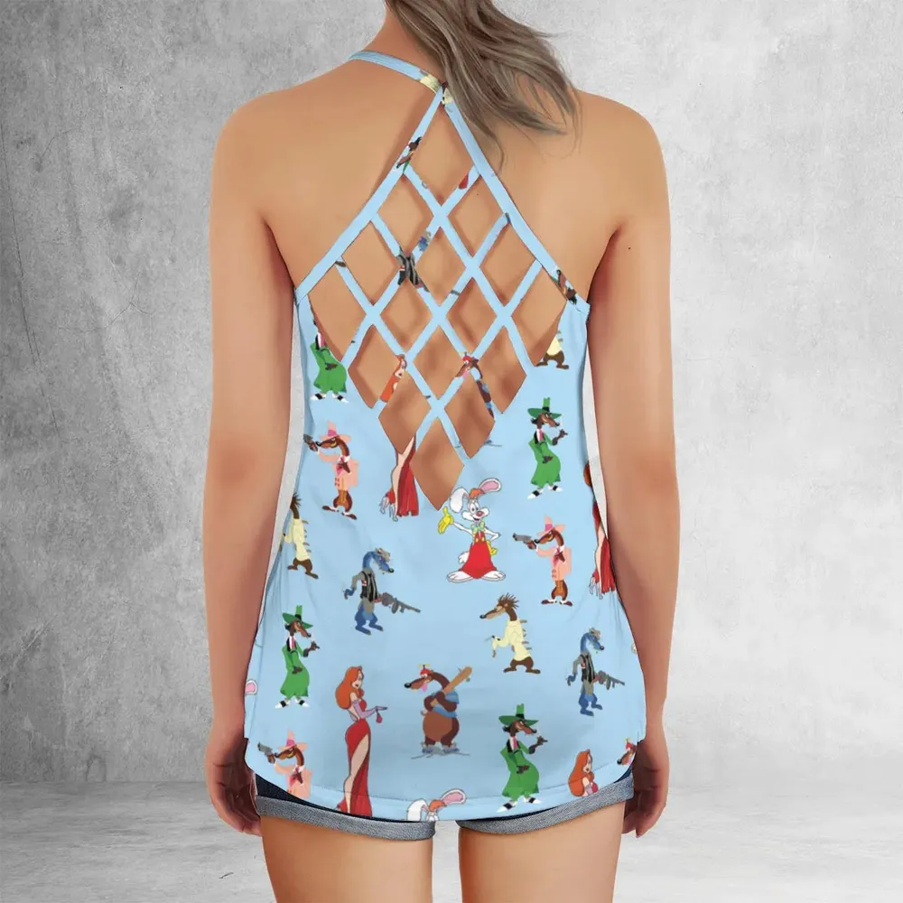 Roger Rabbit Jessica Rabbit The Weasels Who Framed Roger Rabbit Criss Cross Tank Top - 3