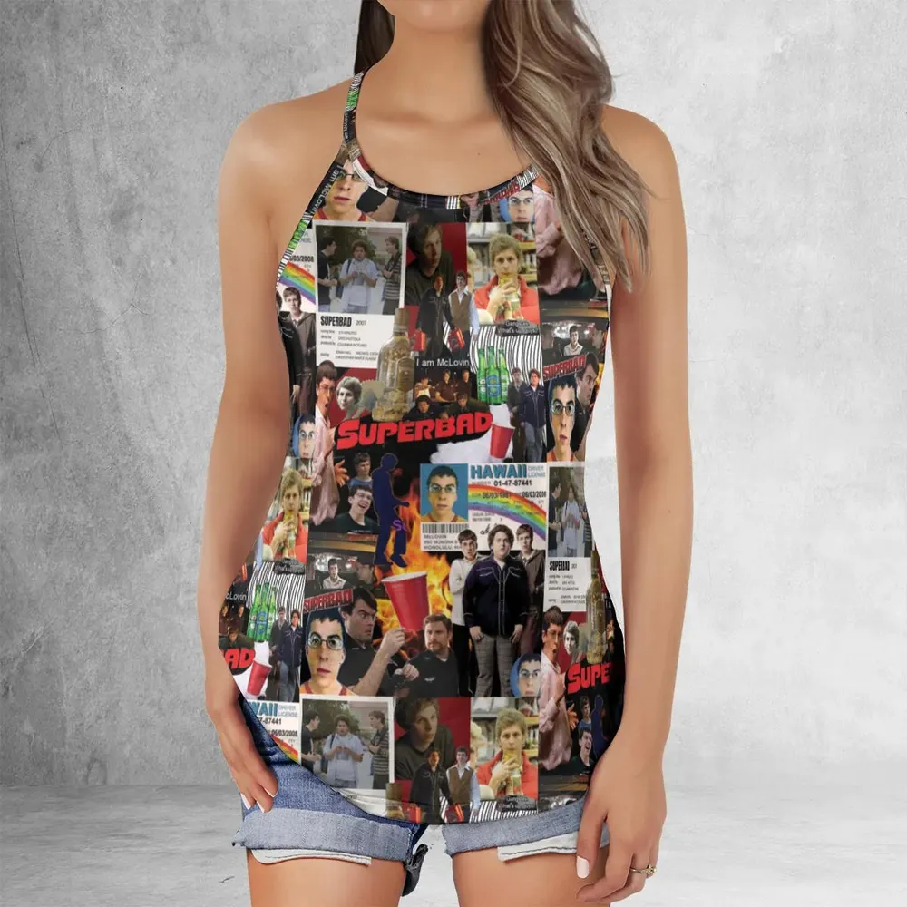 Seth Evan McLovin Superbad Criss Cross Tank Top - 2